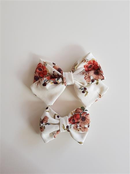 Grote foto haarklem met grote strik bloemen wit kinderen en baby overige