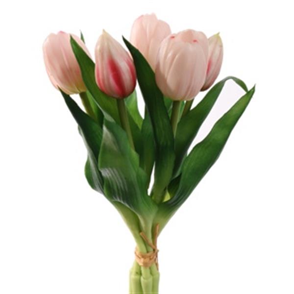 Grote foto tulp tulpen lichtroze 30cm bundel van 5 stuks van het merk pure kunststoftulpen merk pure kun verzamelen overige verzamelingen