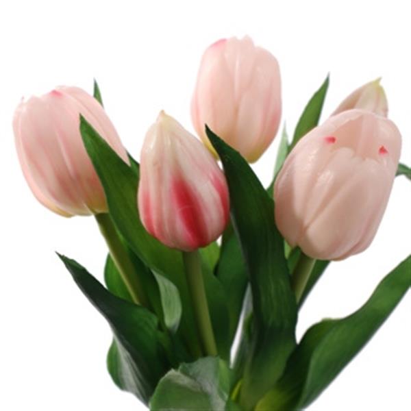 Grote foto tulp tulpen lichtroze 30cm bundel van 5 stuks van het merk pure kunststoftulpen merk pure kun verzamelen overige verzamelingen
