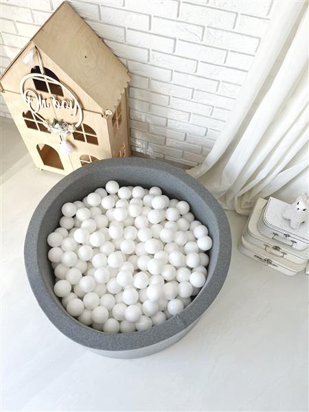 Grote foto ballenbad cotton 90x40cm grey excl ballen kinderen en baby overige