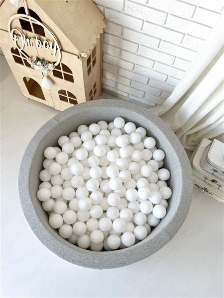 Grote foto ballenbad cotton 90x40cm light grey excl ballen kinderen en baby overige