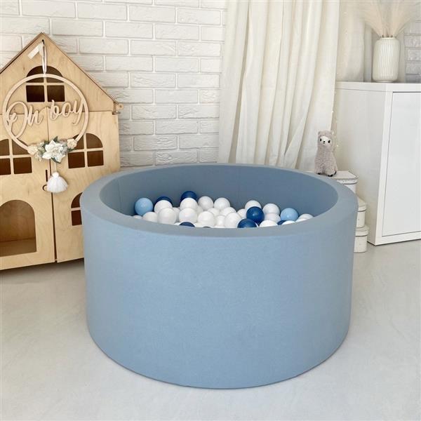 Grote foto ballenbad cotton 90x40cm blauw excl ballen kinderen en baby overige