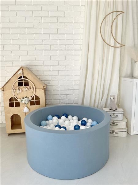 Grote foto ballenbad cotton 90x40cm blauw excl ballen kinderen en baby overige