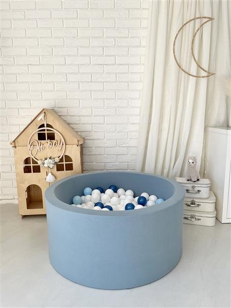 Grote foto ballenbad cotton 90x40cm blauw excl ballen kinderen en baby overige