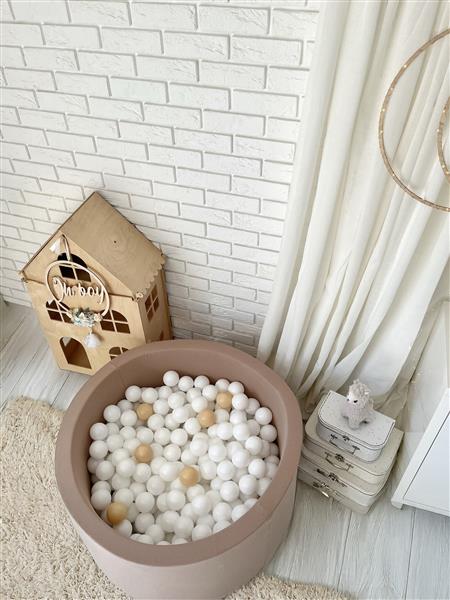 Grote foto ballenbad cotton 90x40cm beige excl ballen kinderen en baby overige