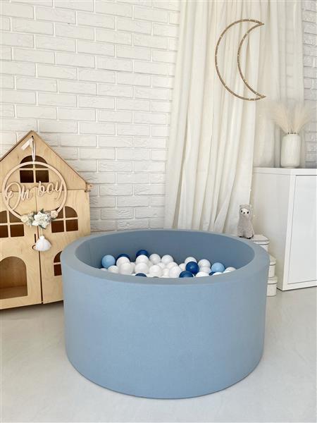 Grote foto ballenbad cotton 90x40cm blauw excl ballen kinderen en baby overige