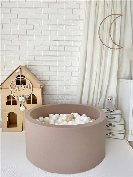 Grote foto ballenbad cotton 90x40cm beige excl ballen kinderen en baby overige
