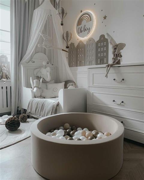 Grote foto ballenbad cotton 90x40cm beige excl ballen kinderen en baby overige