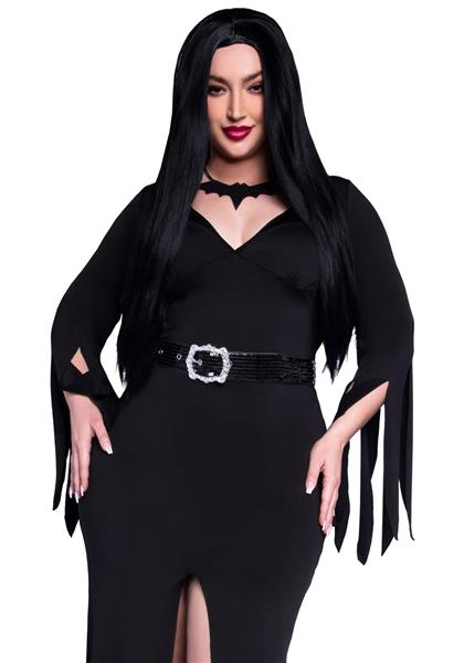 Grote foto morticia jurk zwart dames immortal beauty leg avenue verzamelen overige verzamelingen