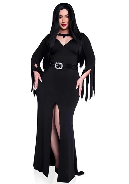 Grote foto morticia jurk zwart dames immortal beauty leg avenue verzamelen overige verzamelingen