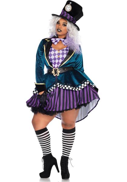 Grote foto mad hatter kostuum paars groen dames leg avenue verzamelen overige verzamelingen
