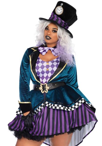 Grote foto mad hatter kostuum paars groen dames leg avenue verzamelen overige verzamelingen
