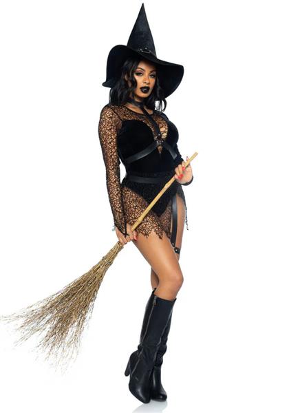 Grote foto halloween kostuum zwart dames bodysuit tovenares leg avenue verzamelen overige verzamelingen