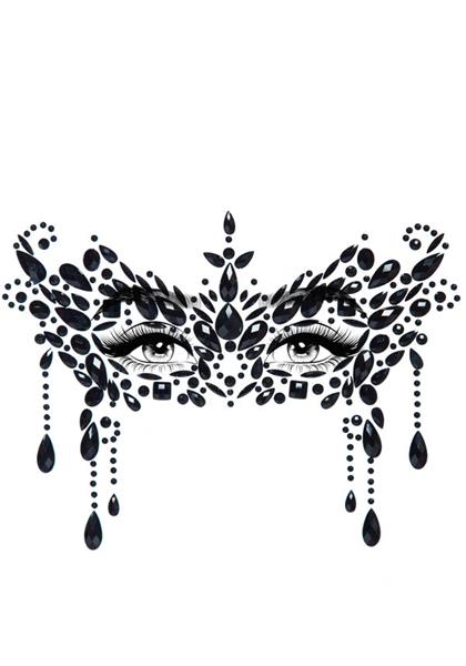 Grote foto zwarte gezicht stickers masquerade strass verzamelen overige verzamelingen