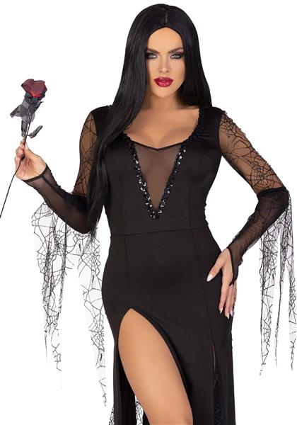 Grote foto morticia jurk zwart dames leg avenue verzamelen overige verzamelingen