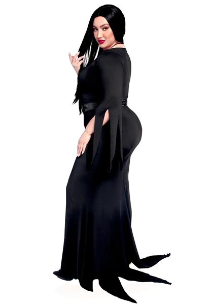 Grote foto morticia jurk zwart dames immortal beauty leg avenue verzamelen overige verzamelingen
