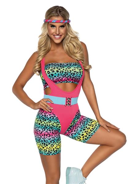 Grote foto neon 80s kostuum dames bodysuit leg avenue verzamelen overige verzamelingen