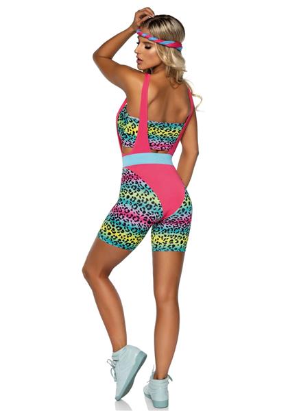 Grote foto neon 80s kostuum dames bodysuit leg avenue verzamelen overige verzamelingen