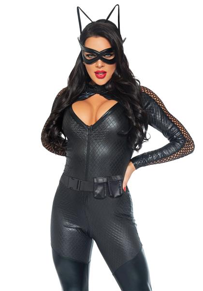 Grote foto catwoman catsuit zwart dames wicked kitty leg avenue verzamelen overige verzamelingen