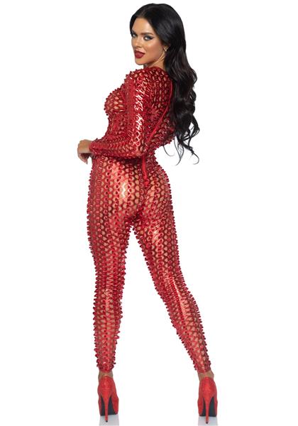 Grote foto rode catsuit dames leg avenue verzamelen overige verzamelingen