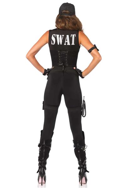 Grote foto swat catsuit zwart dames leg avenue verzamelen overige verzamelingen