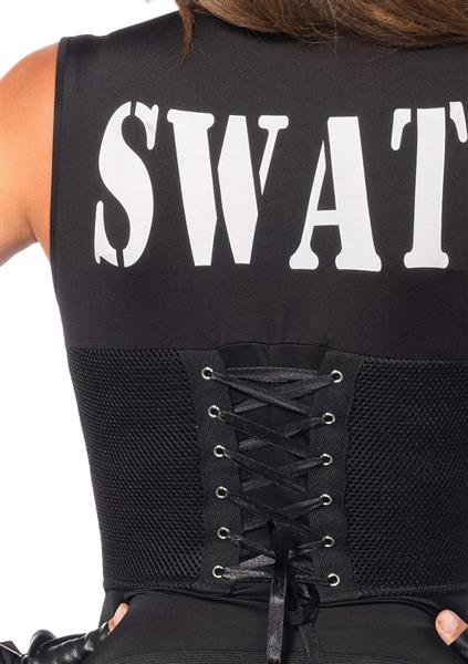 Grote foto swat catsuit zwart dames leg avenue verzamelen overige verzamelingen