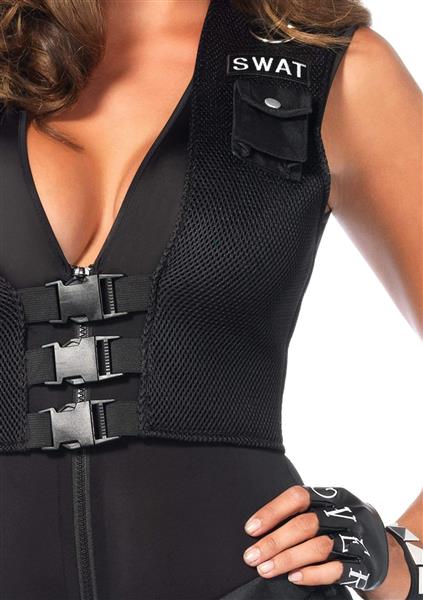 Grote foto swat catsuit zwart dames leg avenue verzamelen overige verzamelingen