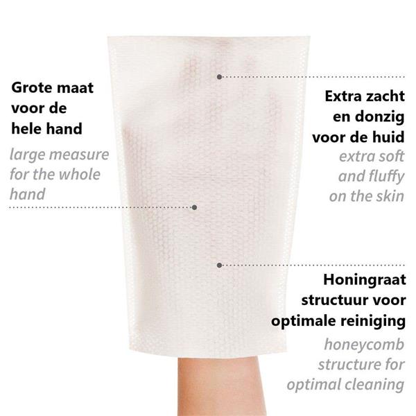 Grote foto wegwerp washandjes soft wit 50 stuks beauty en gezondheid baby en peuter verzorging