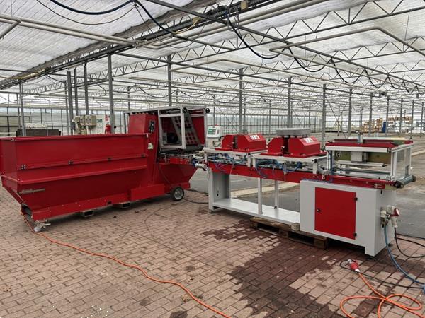 Grote foto da ros a5 dc5 rc5 sjabloonvulmachine voor trays pot in trayvullijn agrarisch tuinbouw