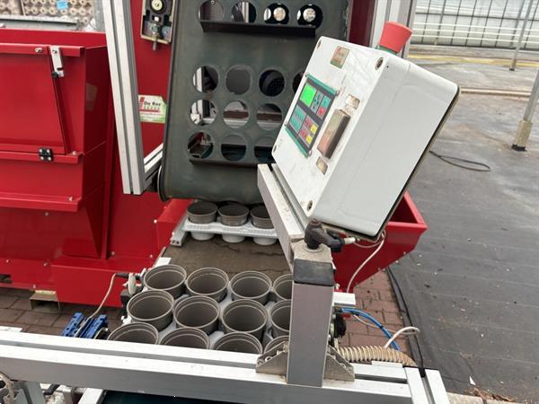 Grote foto da ros a5 dc5 rc5 sjabloonvulmachine voor trays pot in trayvullijn agrarisch tuinbouw