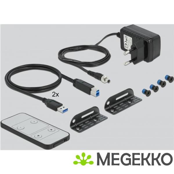 Grote foto delock 11481 hdmi kvm switch 4k 60 hz met usb 3.0 en audio computers en software overige computers en software