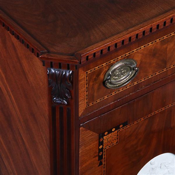 Grote foto secretaire abattant of klepbureau met 4 biscuit panelen prachtig ingelegd ca 1790 no.260650 antiek en kunst overige in antiek gebruiksvoorwerpen