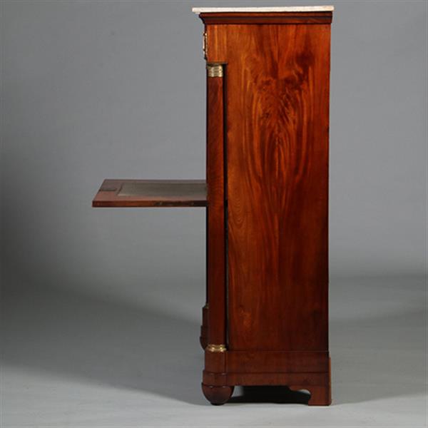 Grote foto empire secretaire abattant of klepbureau in mahonie met brons no.260640 antiek en kunst overige in antiek gebruiksvoorwerpen