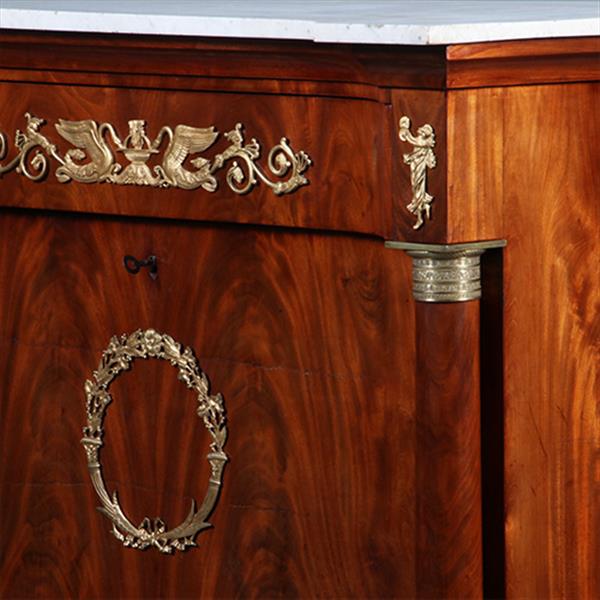 Grote foto empire secretaire abattant of klepbureau in mahonie met brons no.260640 antiek en kunst overige in antiek gebruiksvoorwerpen