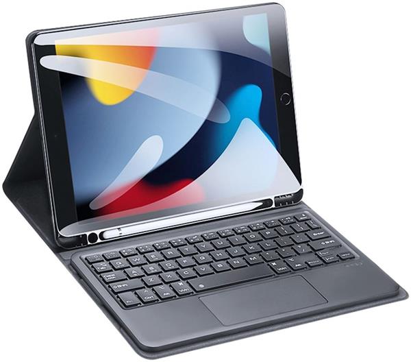 Grote foto apple ipad 9 model 2021 space gray 64gb wifi 4g hoes en keyboard garantie telecommunicatie ipad