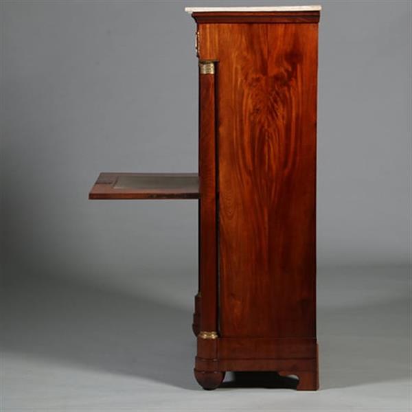 Grote foto empire secretaire abattant of klepbureau in mahonie met brons no.260640 antiek en kunst overige in antiek gebruiksvoorwerpen