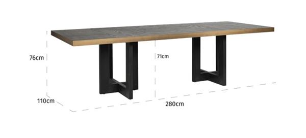 Grote foto eettafel cambon 280 cm rechthoek dark coffee richmond interiors huis en inrichting eettafels