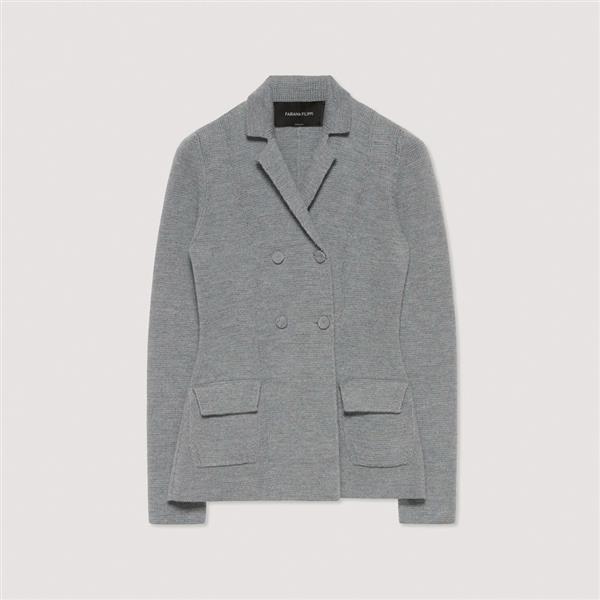 Grote foto fabiana filippi double breasted merino blazer maat l kleding dames truien en vesten