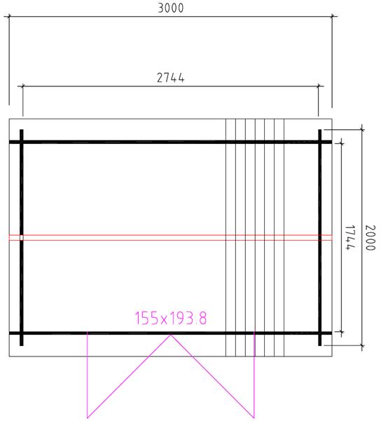 Grote foto tuinhuis blokhut 3020 l 300 x 200 x 230cm tuin en terras tuinhuisjes en blokhutten