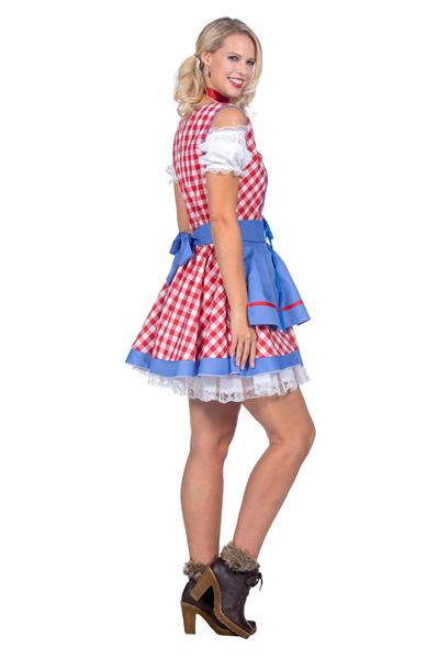 Grote foto rood wit blauwe dirndl jurk oktoberfest dames geblokt 2 delig verzamelen overige verzamelingen