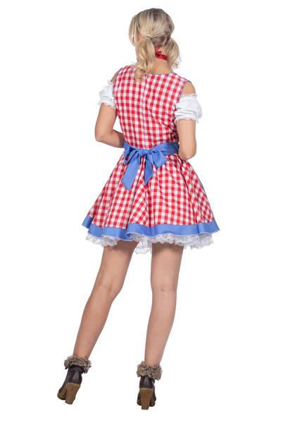 Grote foto rood wit blauwe dirndl jurk oktoberfest dames geblokt 2 delig verzamelen overige verzamelingen