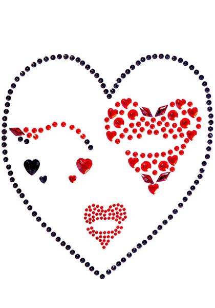 Grote foto hartenvrouw gezicht stickers verzamelen overige verzamelingen