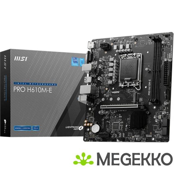 Grote foto msi pro h610m e moederbord intel h610 lga 1700 micro atx computers en software moederborden