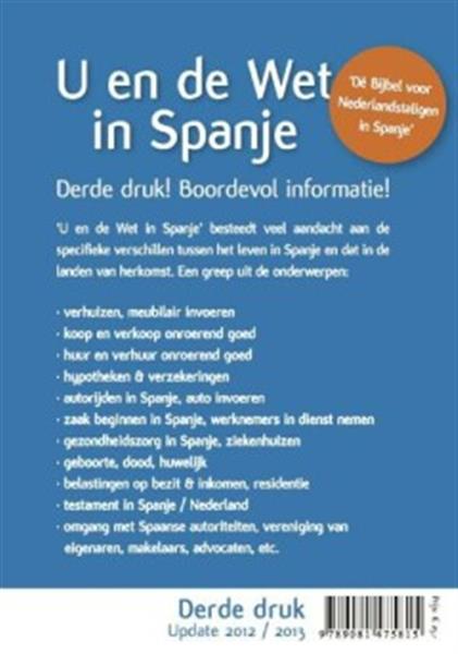 Grote foto u en de wet in spanje boeken wetenschap