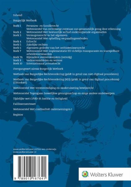 Grote foto wetteksten burgerlijk wetboek wetboek van burgerlijke rechtsvordering 2022 2023 boeken overige boeken