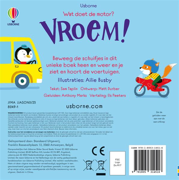 Grote foto wat doet de motor vroem usborne schuif en luister 1 boeken overige boeken