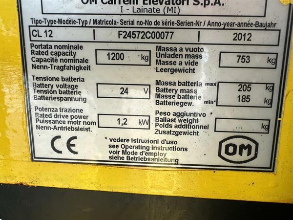 Grote foto vs 22052 elektrische triplex stapelaar cl12 freelift 4471mm doe het zelf en verbouw hefwerktuigen