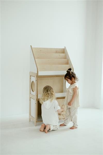 Grote foto modulaire montessori kinderboekenrek boekenrek kinderen en baby complete kinderkamers