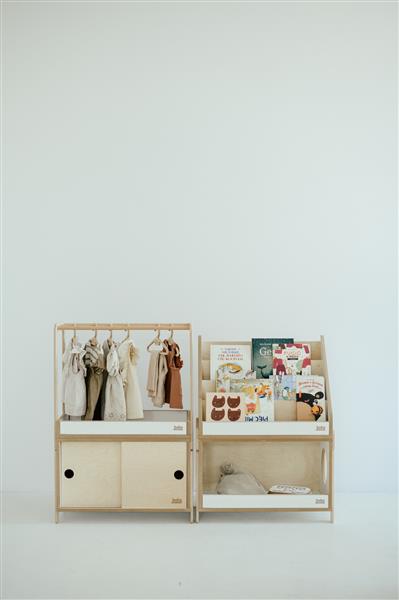 Grote foto modulaire montessori houten kinderkledingrek kledingrek module kinderen en baby complete kinderkamers
