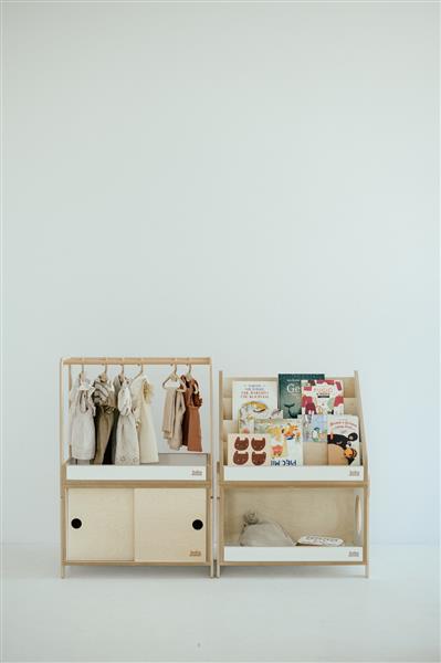 Grote foto modulaire montessori houten kinderkledingrek kledingrek module kinderen en baby complete kinderkamers